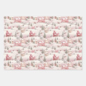 Whimsical Snowy Winter Village Holiday Pattern  Inpakpapier Vel (Voorkant 2)