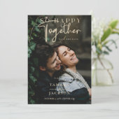 Whimsical So Happy Together Quote Photo Wedding Save The Date (Staand voorkant)