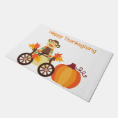 Whimsical Sock Monkey-Thanksgiving Deurmat (Schuin)