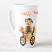 Whimsical Sock Monkey-Thanksgiving Latte Mok (Linkerhoek)