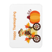 Whimsical Sock Monkey-Thanksgiving Magneet (Verticaal)