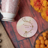 Whimsical Soft Pink Wake Up and Fly Onderzetter