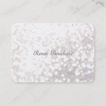 Whimsical Soft White Glitter Bokeh Chic Elegant