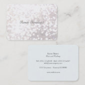 Whimsical Soft White Glitter Bokeh Chic Elegant Visitekaartje (Voorkant / Achterkant)
