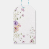 Whimsical Soft Wildflowers Cottage Garden Wedding  Cadeaulabel (Achterkant)