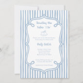 Whimsical Something Blue Bridal Shower Stripes Kaart (Voorkant)