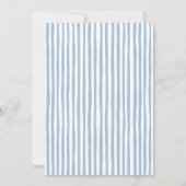 Whimsical Something Blue Bridal Shower Stripes Kaart (Achterkant)