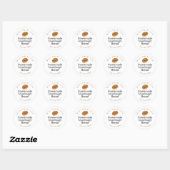 Whimsical Sourdough Bread Bakery Product Name Ronde Sticker (Vel)