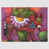 Whimsical Southwest Bloemen Ezel Decoupage Tissuepapier (Voorkant)