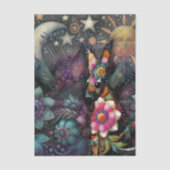 Whimsical Southwest Coyote Animal Decoupage Tissuepapier (Voorkant)