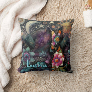 Whimsical Southwest Coyote Dier Gepersonaliseerd Kussen