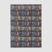 Whimsical Southwest Coyote Tiled Decoupage Tissuepapier (Voorkant)