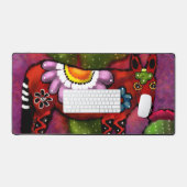 Whimsical Southwest Floral Talavera-stijl ezel Bureaumat (Keyboard & Muis)