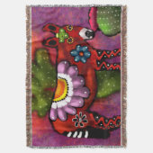 Whimsical Southwest Floral Talavera-stijl ezel Deken (Voorkant Verticaal)