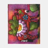 Whimsical Southwest Floral Talavera-stijl ezel Fleece Deken (Voorkant)