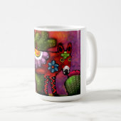 Whimsical Southwest Floral Talavera-stijl ezel Koffiemok (Voorkant rechts)