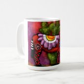 Whimsical Southwest Floral Talavera-stijl ezel Koffiemok (Voorkant links)