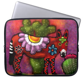 Whimsical Southwest Floral Talavera-stijl ezel Laptop Sleeve