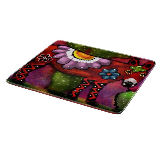 Whimsical Southwest Floral Talavera-stijl ezel Snijplank (Hoek)