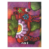 Whimsical Southwest Floral Talavera-stijl ezel Tafelkleed (Voorkant)