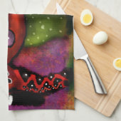 Whimsical Southwest Floral Talavera-stijl ezel Theedoek (Quarter Fold)