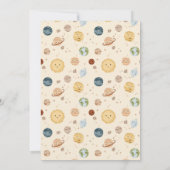 Whimsical Space Nursery Baby Shower Kaart (Achterkant)
