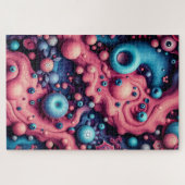 Whimsical Space Shapes - Kleurrijke Abstracte Kosm Legpuzzel (Horizontaal)