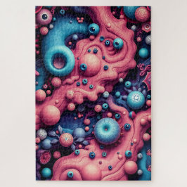 Whimsical Space Shapes - Kleurrijke Abstracte Kosm Legpuzzel