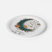 Whimsical Space Stars Baby shower Papieren Bordje (Gekanteld)