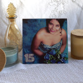 Whimsical Sparkles Turquoise Dragonfly Quinceañera Drieluik Wenskaart