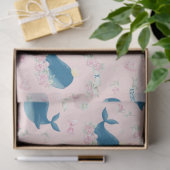 Whimsical Specialized Floral Whale Tissuepapier (Geschenk)