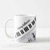Whimsical Specialized Piano Keys Black White Koffiemok (Links)