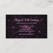 Whimsical Spider Web Pet Shop Breeder Service Visitekaartje (Achterkant)