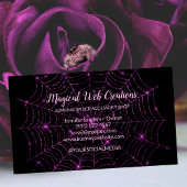 Whimsical Spider Web Pet Shop Breeder Service Visitekaartje