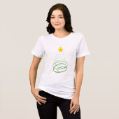 Whimsical Spiraal Kerstboom T-Shirt (Voorkant volledig)