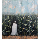 Whimsical spookmaïs veld olieverfschilderij douchegordijn (Voorkant)