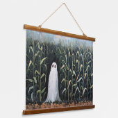 Whimsical spookmaïs veld olieverfschilderij hangend wandkleed (Gebogen)
