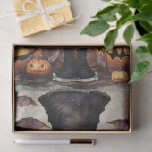 Whimsical Spooky Cat 1 Halloween Decoupage Papier (Geschenk)