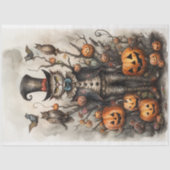 Whimsical Spooky Cat 3 Halloween Decoupage Papier (Voorkant)