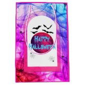 Whimsical Spooky Schattige Roze Paarse Happy Hallo Medium Cadeauzakje (Voorkant)