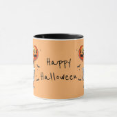Whimsical Spooky Schattigee Ghost Halloween Mok (Midden)