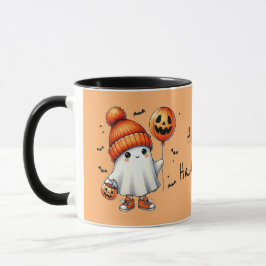 Whimsical Spooky Schattigee Ghost Halloween Mok
