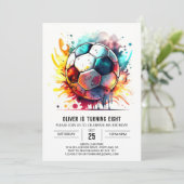 Whimsical Sport Waterverf Kinderen Verjaardag Kaart (Staand voorkant)