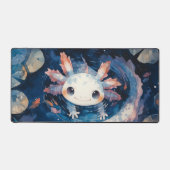 Whimsical Spotted Axolotl Coral Gill Deep Blue Bureaumat (Voorkant)