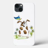 Whimsical Spotted Dog met Bird Case-Mate iPhone Case (Achterkant)