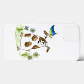 Whimsical Spotted Dog met Bird Case-Mate iPhone Case (Achterkant (horizontaal))