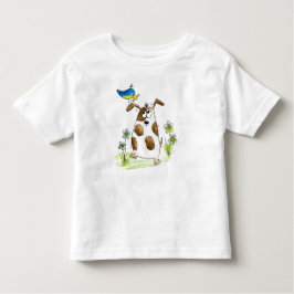 Whimsical Spotted Dog met Bird Kinder Shirts