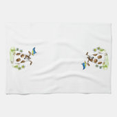 Whimsical Spotted Dog met Bird Theedoek (Horizontaal)