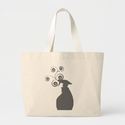 Whimsical Spray Bottle Cleaning Organizing Grote Tote Bag (Voorkant)