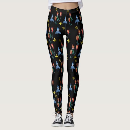 Whimsical Spring Art Leggings (Voorkant)
